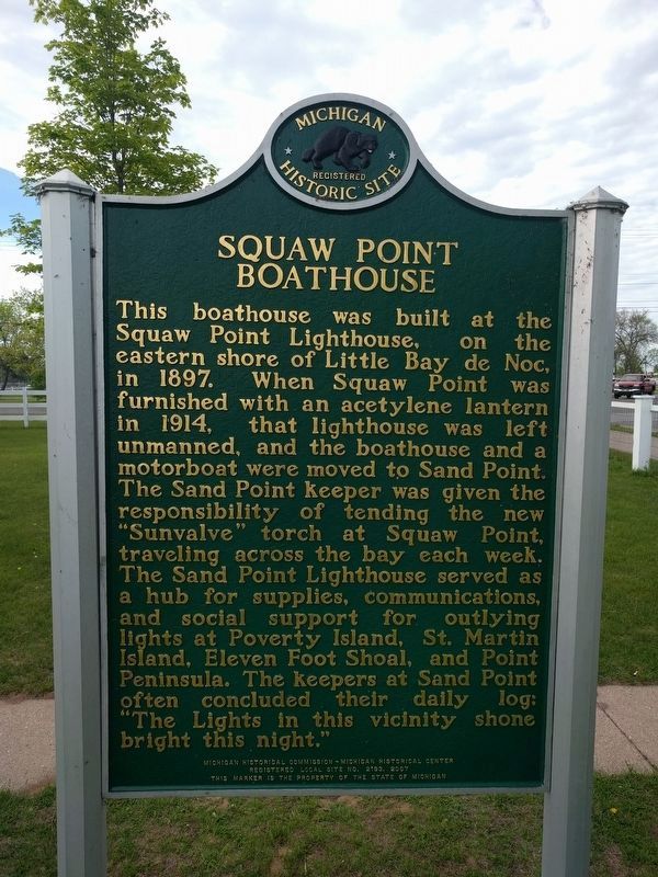 Squaw Point Boathouse / Squaw Point Boathouse Marker image. Click for full size.