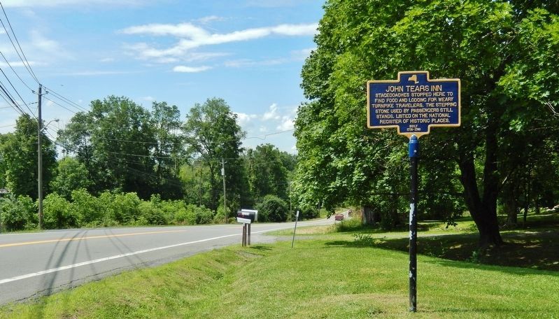 John Tears Inn Marker<br>(<i>wide view  looking north along Goshen Turnpike</i>) image. Click for full size.