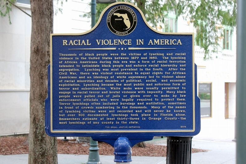 Racial Violence in America side of marker image. Click for full size.