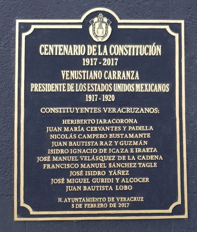 The Centenary of the Mexican Constitution Marker image. Click for full size.
