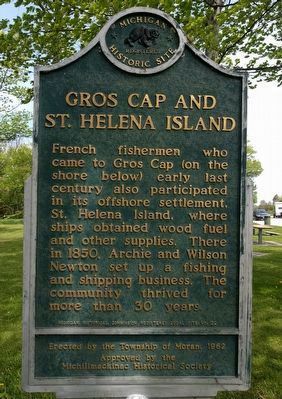 Gros Cap and St. Helena Island Marker. Click for full size. Gros Cap and St. Helena Island Marker image. Click for full size.