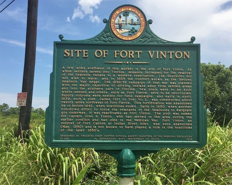 Site of Fort Vinton Marker image. Click for full size.