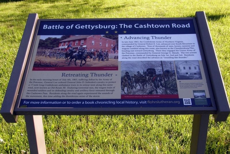 The Battle of Gettysburg: The Cashtown Road Marker image. Click for full size.