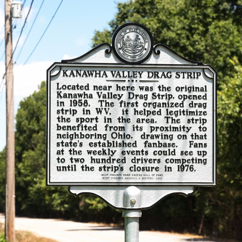 Kanawha Valley Drag Strip Marker image. Click for full size.