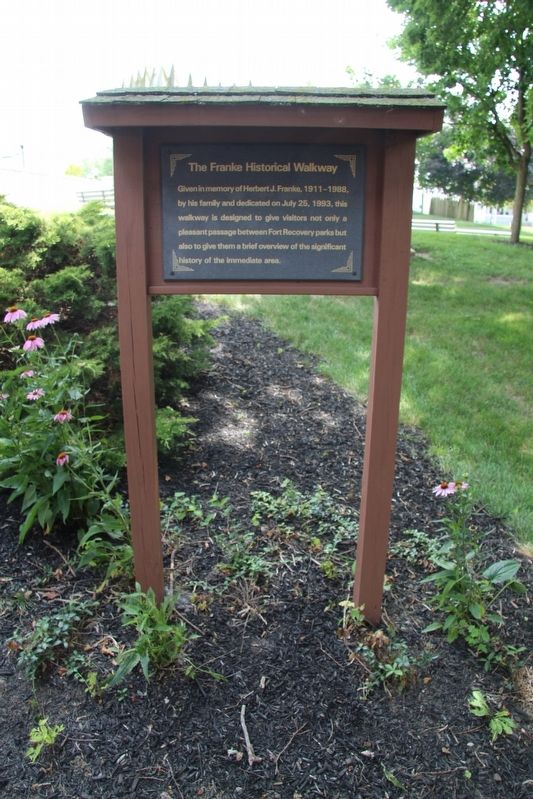 The Franke Historical Walkway Marker image. Click for full size.