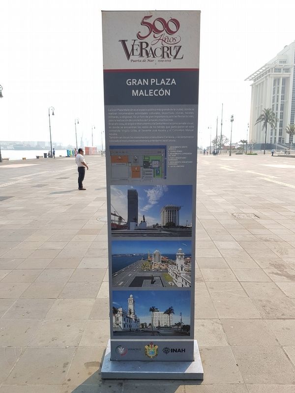 Gran Plaza Malecón Marker reverse. Click for full size. Gran Plaza Malecón Marker reverse image. Click for full size.