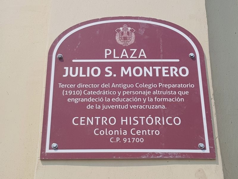 Julio S. Montero Plaza Marker image. Click for full size.