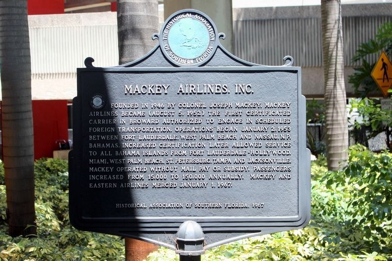 Mackey Airlines, Inc. Marker. Click for full size. Mackey Airlines, Inc. Marker image. Click for full size.