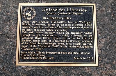 Ray Bradbury Park Marker image. Click for full size.