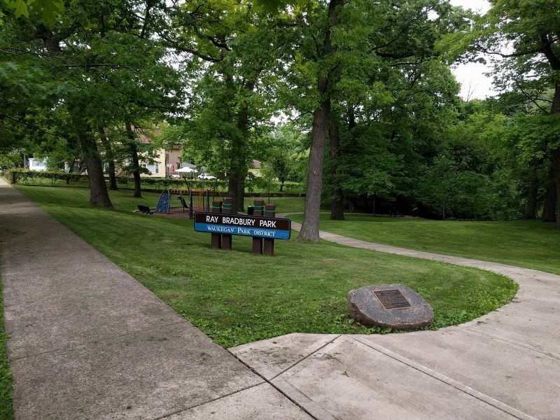 Ray Bradbury Park and Marker. Click for full size. Ray Bradbury Park and Marker image. Click for full size.