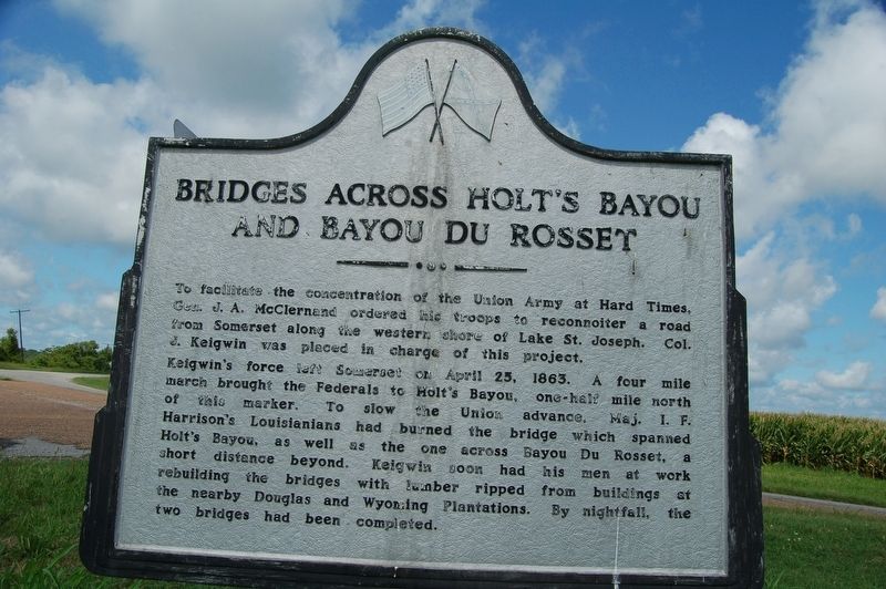 Bridges Across Holt's Bayou and Bayou Du Rosset Marker image. Click for full size.