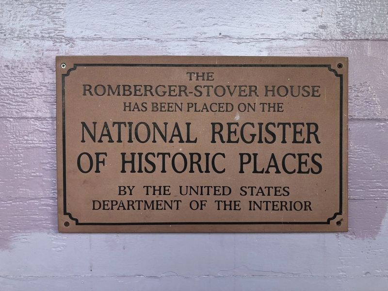 The Romberger-Stover House Marker image. Click for full size.