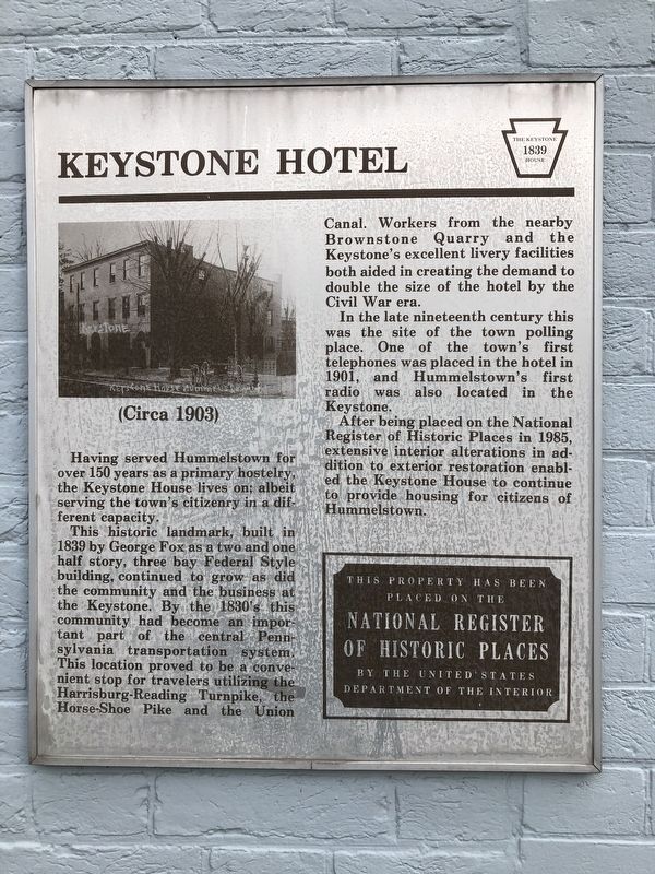 Keystone Hotel Marker image. Click for full size.