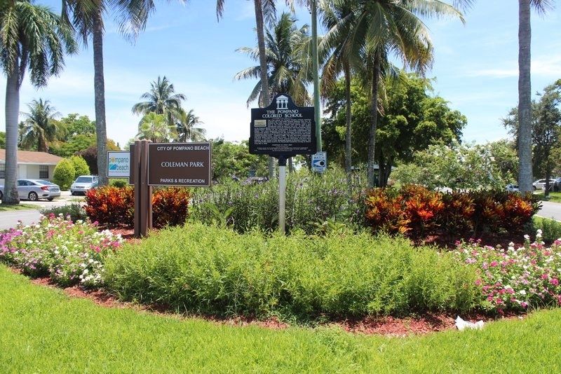 The Pompano Colored School Marker looking south image. Click for full size.