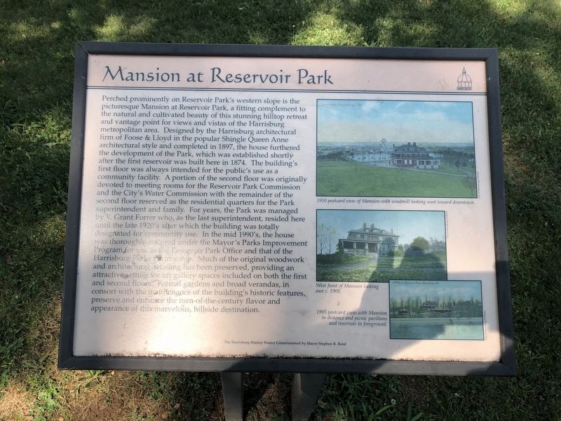 Mansion at Reservoir Park Marker image. Click for full size.
