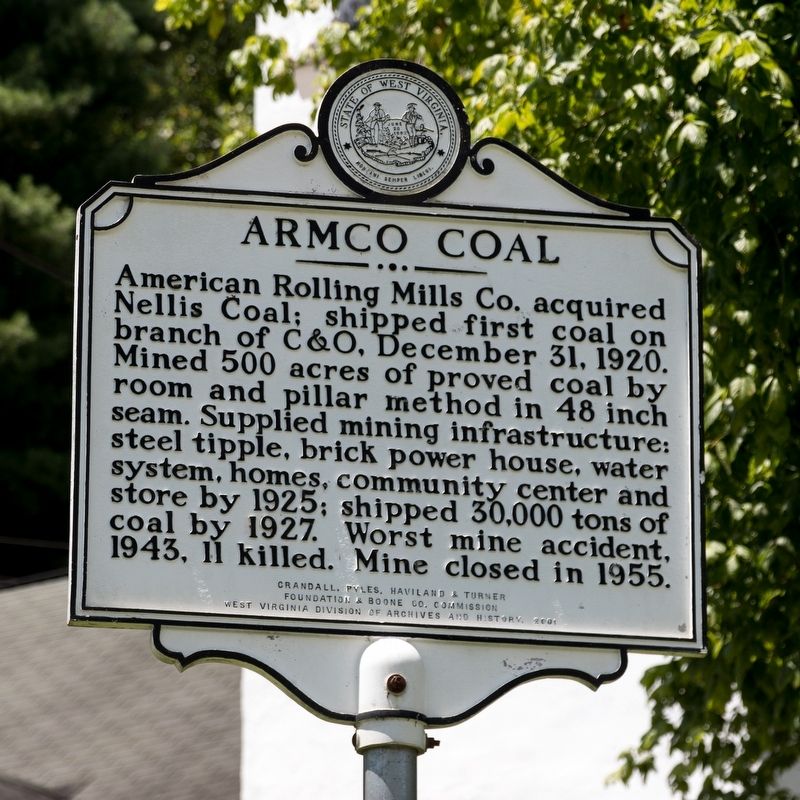 The ARMCO Coal face of marker image. Click for full size.