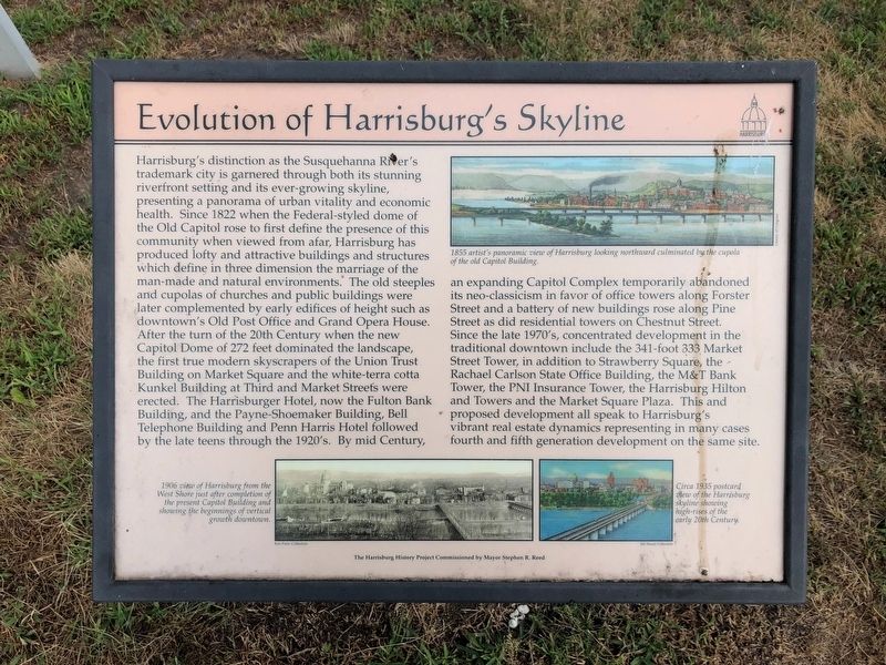 Evolution of Harrisburg's Skyline Marker image. Click for full size.