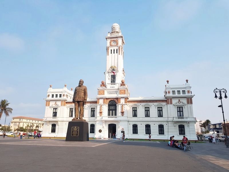The Venustiano Carranza Monument and Lighthouse, mentioned in the marker text. Click for full size. The Venustiano Carranza Monument and Lighthouse, mentioned in the marker text image. Click for full size.