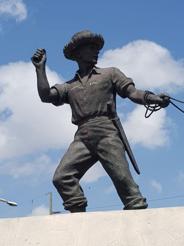 The Sugarcane Monument, detail of the oxcart driver. Click for full size. The Sugarcane Monument, detail of the oxcart driver image. Click for full size.