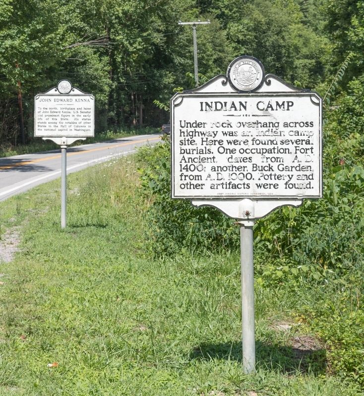 Indian Camp and John Edward Kenna Markers image. Click for full size.