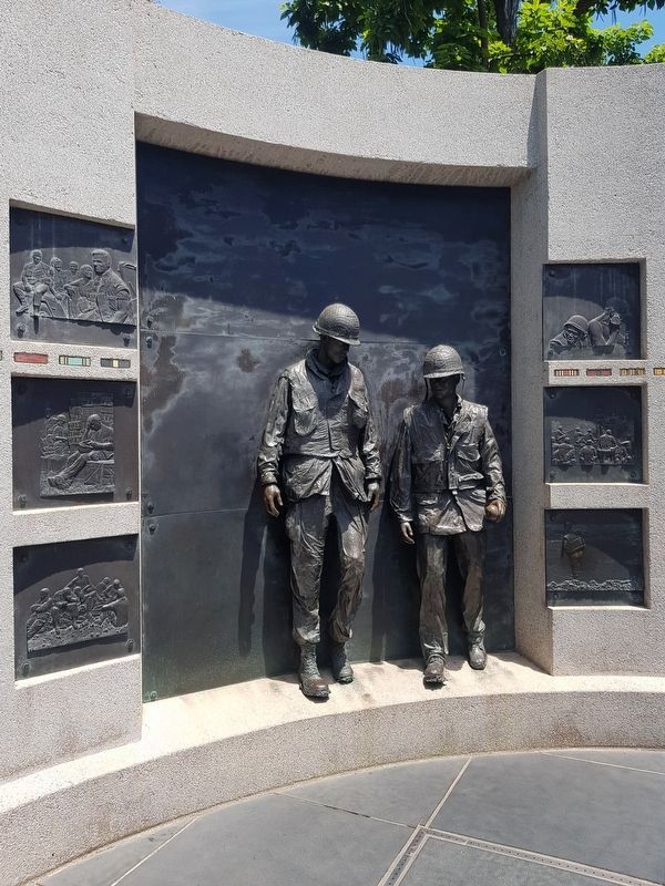 California Vietnam Veterans Memorial - soldiers walking. Click for full size. California Vietnam Veterans Memorial - soldiers walking image. Click for full size.