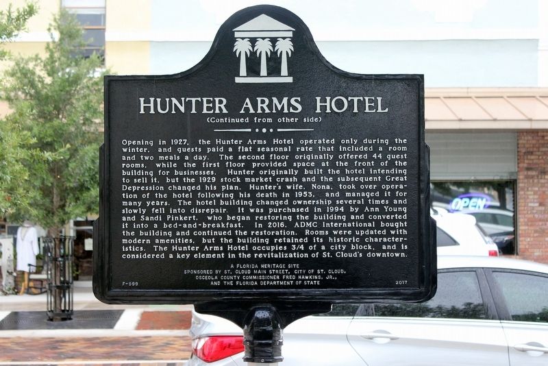 Hunter Arms Hotel Marker Side 2 image. Click for full size.