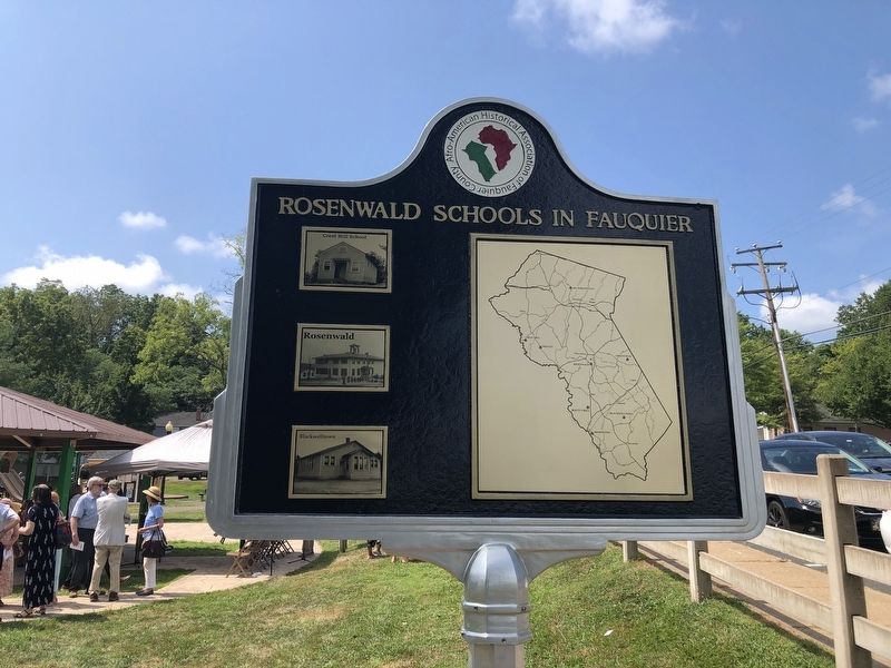 Rosenwald Schools in Fauquier Marker. Click for full size. Rosenwald Schools in Fauquier Marker image. Click for full size.