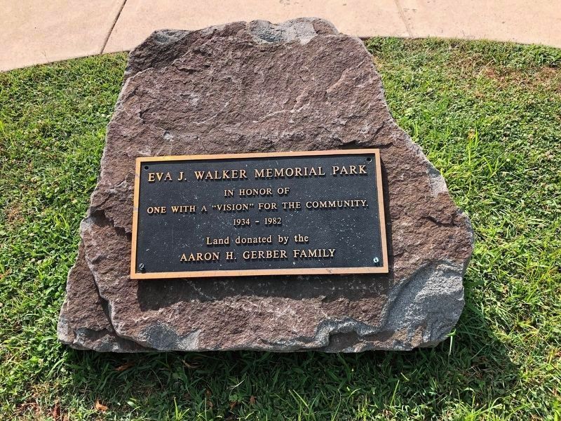 Eva J. Walker Memorial Park. Click for full size. Eva J. Walker Memorial Park image. Click for full size.