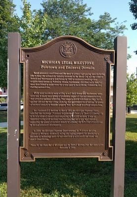 Poletown and Eminent Domain Marker image. Click for full size.