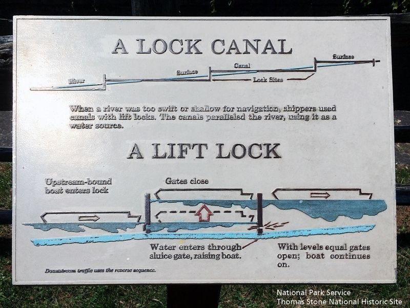 A Lock Canal, A Lift Lock Marker image. Click for full size.