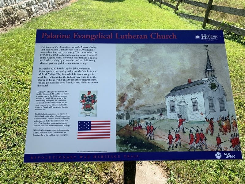Palatine Evangelical Lutheran Church Marker image. Click for full size.
