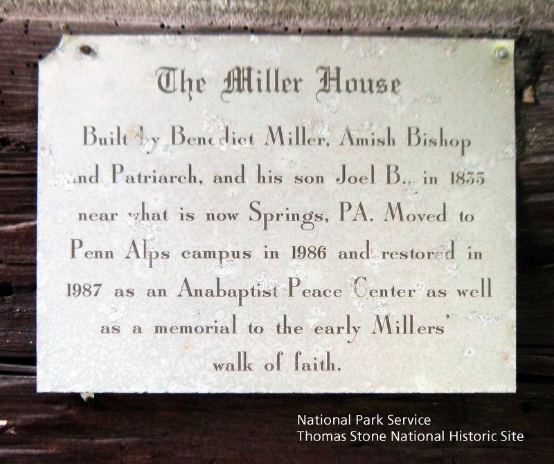 The Miller House Marker image. Click for full size.