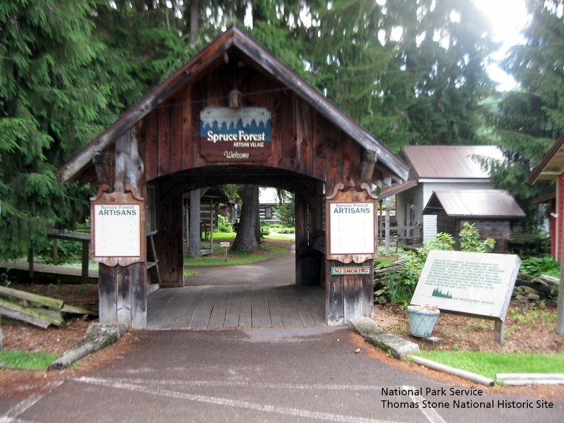 Spruce Forest Artisan Village at Cassleman River Bridge State Park.. Click for full size. Spruce Forest Artisan Village at Cassleman River Bridge State Park. image. Click for full size.
