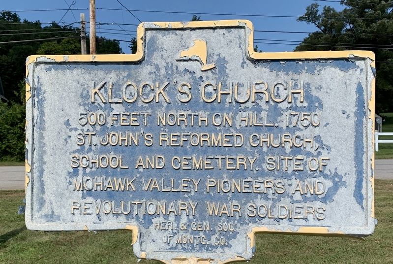 Klock’s Church Marker image. Click for full size.