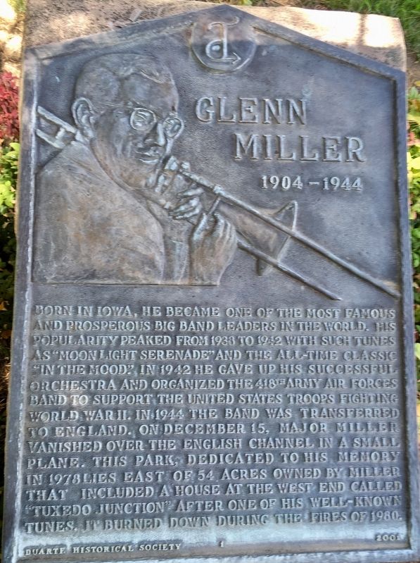 Glenn Miller Marker image. Click for full size.