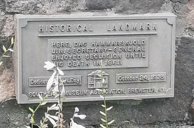Dag Hammarskjold House Marker image. Click for full size.