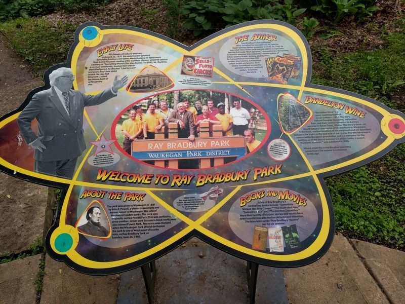 Welcome to Ray Bradbury Park Marker. Click for full size. Welcome to Ray Bradbury Park Marker image. Click for full size.