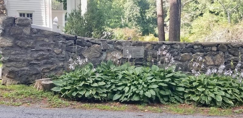Marker is mounted to the rock wall at his former retreat house.. Click for full size. Marker is mounted to the rock wall at his former retreat house. image. Click for full size.