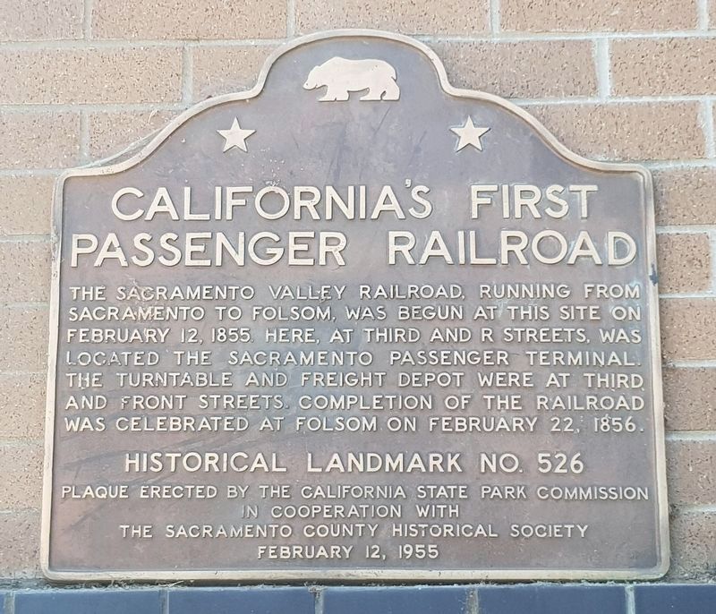 California�s First Passenger Railroad Marker image. Click for full size.
