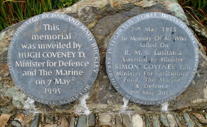 Victims of the RMS Lusitania Sinking Unveiling Markers. Click for full size. Victims of the RMS Lusitania Sinking Unveiling Markers image. Click for full size.