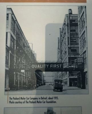 "Quality First": The Packard Motor Car Company Marker - upper right image image. Click for full size.