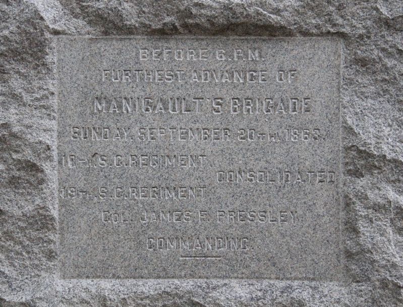 Manigault's Brigade Marker image. Click for full size.