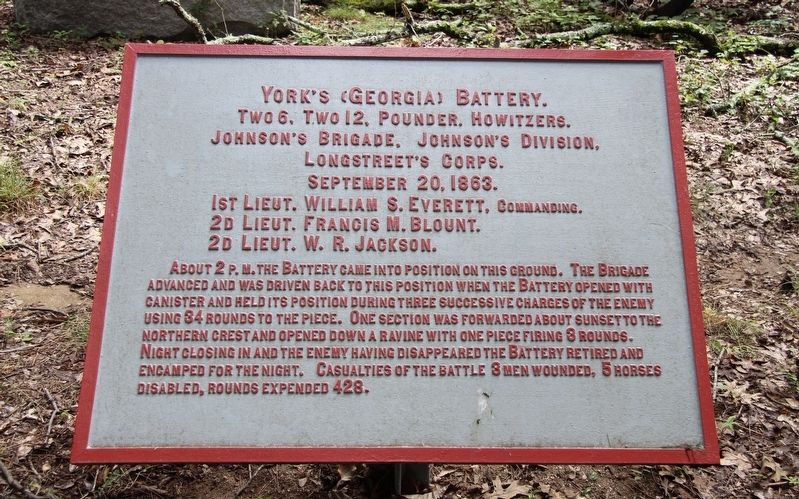 York's (Georgia) Battery Marker image. Click for full size.
