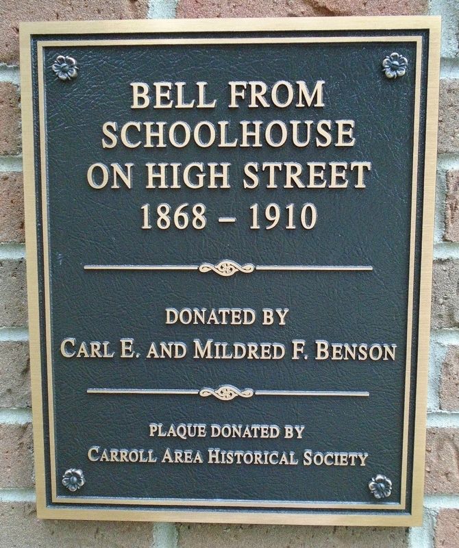 Bell From Schoolhouse on High Street Marker image. Click for full size.