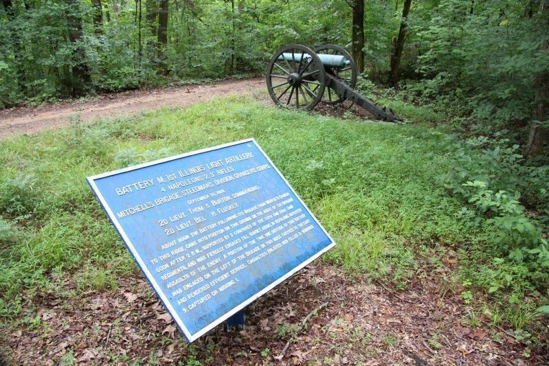 Battery M, 1st Illinois Light Artillery Marker image. Click for full size.