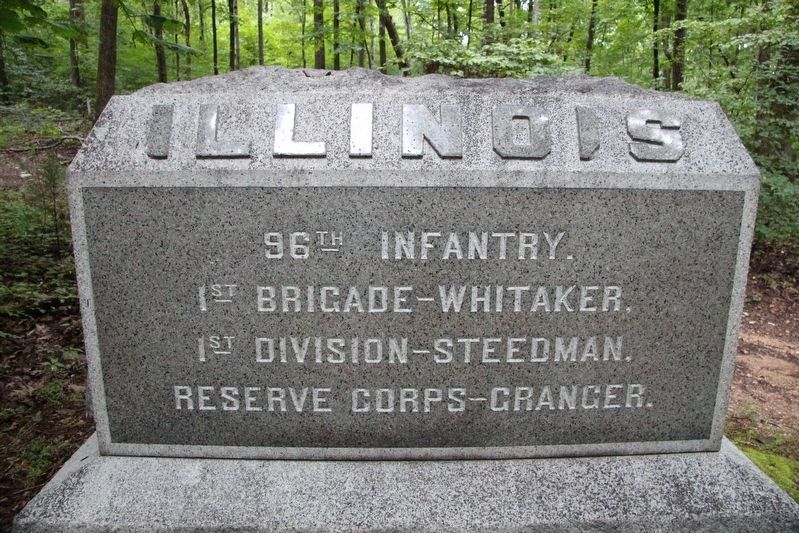 96th Illinois Infantry Marker image. Click for full size.