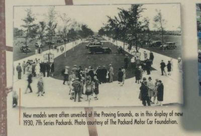 Packard Proving Grounds: Preserving Automotive History Marker - lower middle image. Click for full size. Packard Proving Grounds: Preserving Automotive History Marker - lower middle image image. Click for full size.