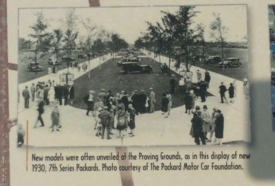 Packard Proving Grounds: Preserving Automotive History Marker - lower middle image image. Click for full size.