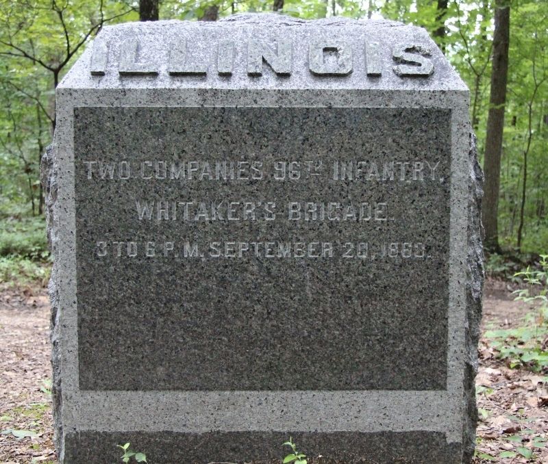 96th Illinois Infantry (Two Companies) Marker image. Click for full size.