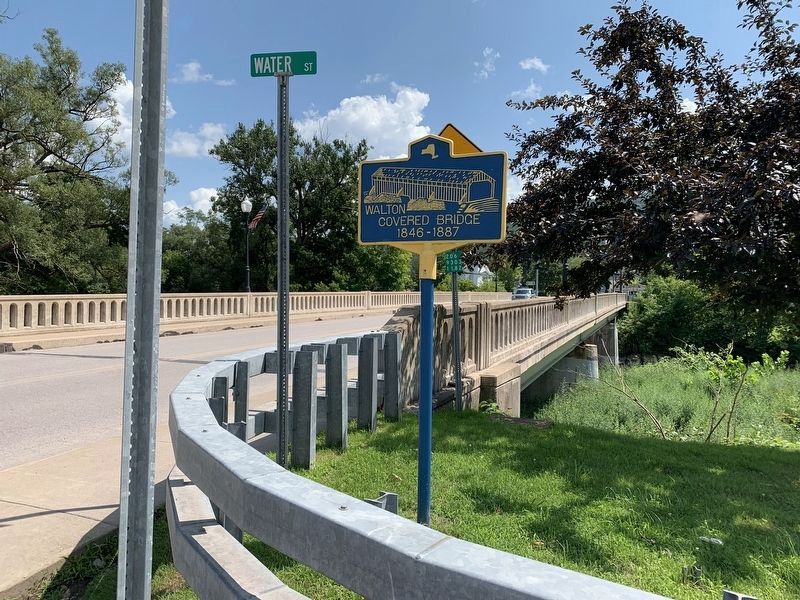Walton Covered Bridge Marker. Click for full size. Walton Covered Bridge Marker image. Click for full size.